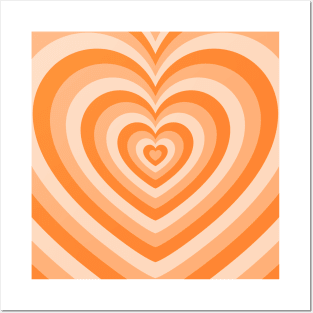 Orange Latte Heart Posters and Art